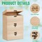 8 Pcs Unfinished Wooden Box for Crafts Unpainted Wood Box with Hinged Lid Front Clasps Plain Jewelry Photo 6.7 x 5.1 x 3.2 In for DIY Make Your Own Gift Keepsake Storage